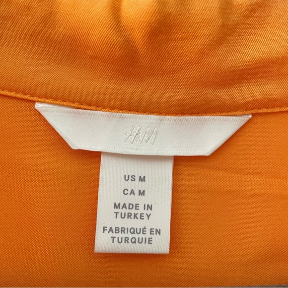 H&M Bright Orange Blouse US Size M - Picture 3 of 3